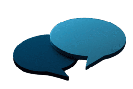 Glowing speech bubble representing social media management for service businesses Michigan — Agile Solutions