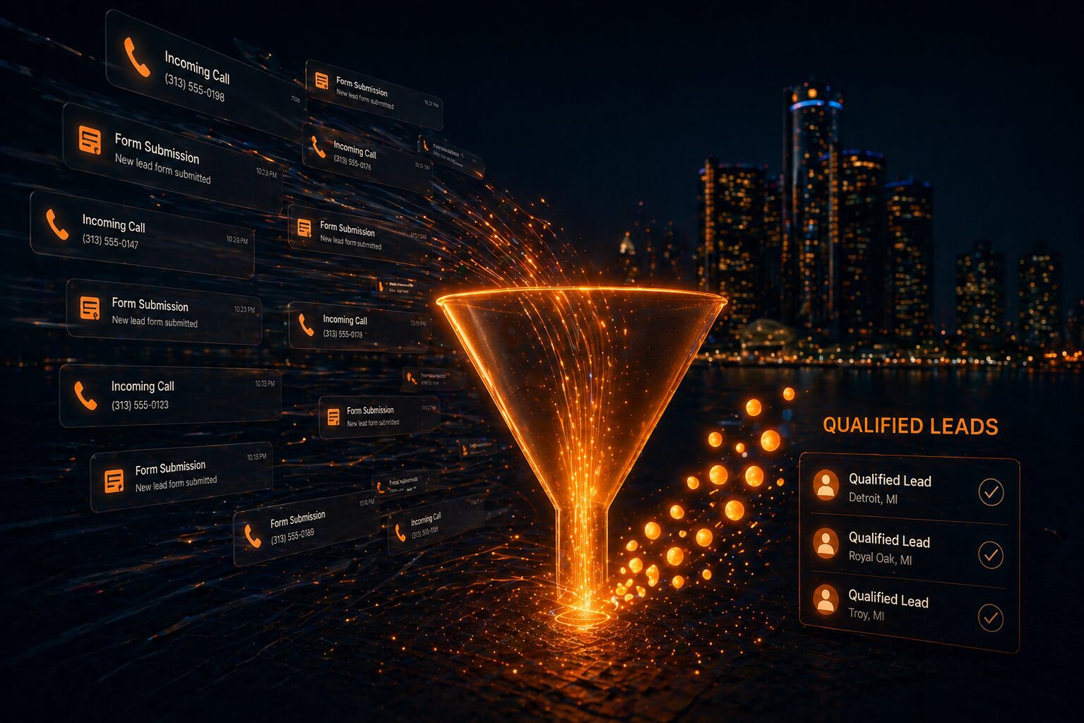 Detroit SEO services generating consistent lead flow of qualified calls and form submissions