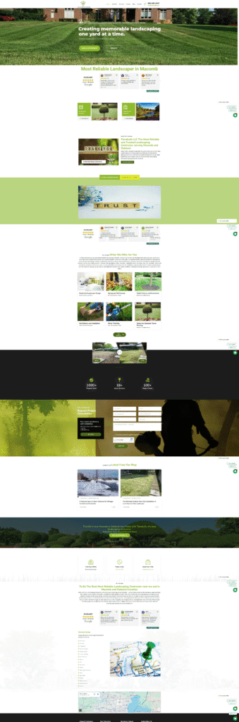 Tatrabuilt LLC landscaping contractor website design by Agile Solutions Michigan