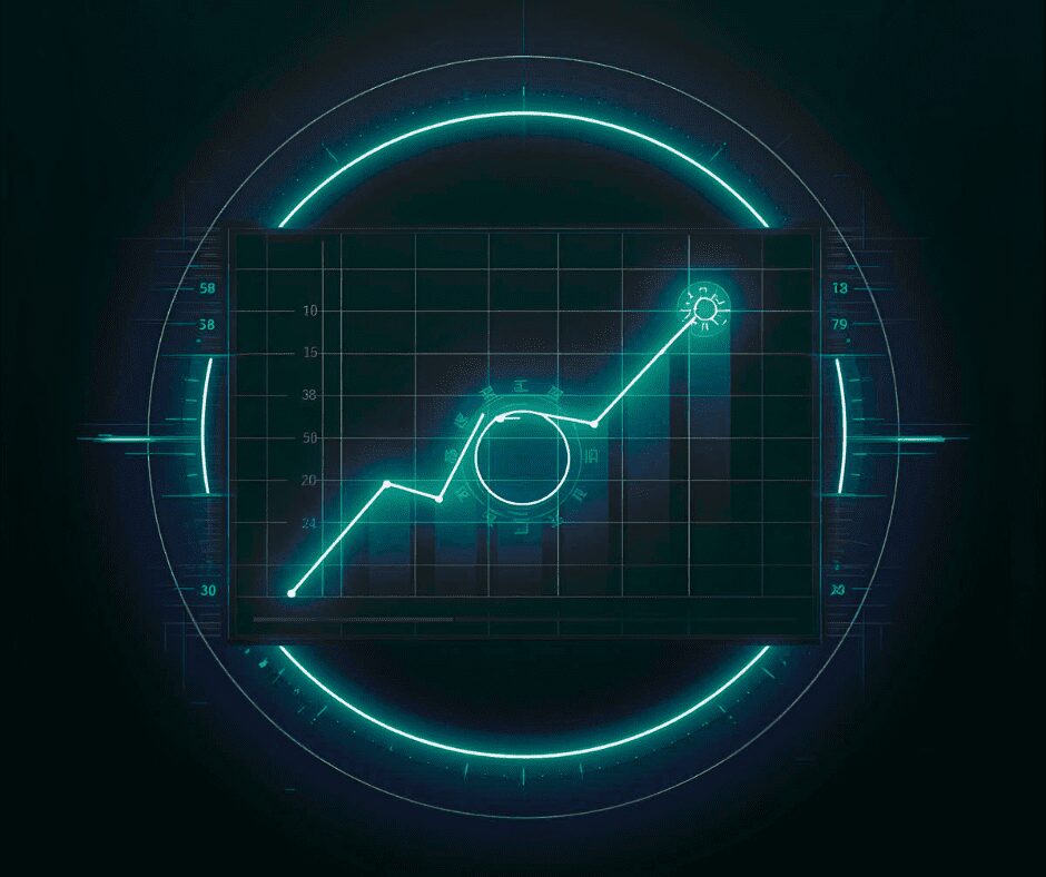 Ongoing optimization and scaling of paid ad campaigns, shown with an analytics grid and upward performance chart.