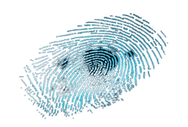 Glowing fingerprint icon representing branding services for contractors Michigan — Agile Solutions LLC