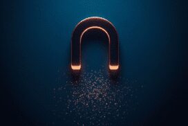 Glowing magnet pulling in leads representing Google ads for contractors Michigan — Agile Solutions